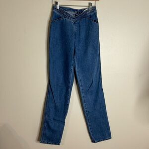 VTG Rockies Rocky Mountain Bareback Jeans Womens Long High Waist Mom Western 24